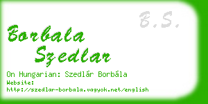 borbala szedlar business card